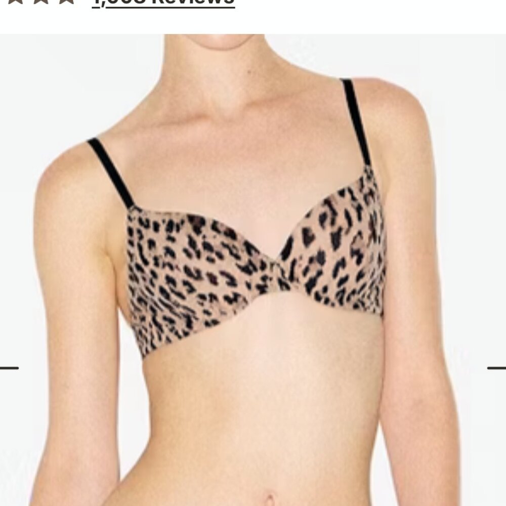 Skims 34 C Sienna Jaguar Print Fits Everybody T Shirt Bra